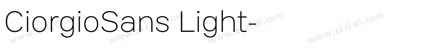 CiorgioSans Light字体转换